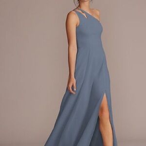 David’s bridal steel blue dress
